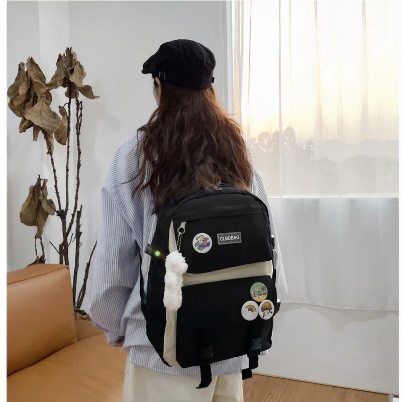 Ensemble de sacs à dos avec pendetif peluche ours 7