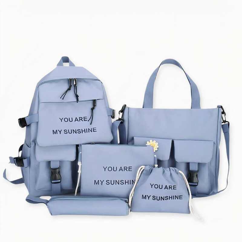 Cet ensemble de sac à dos en toile pour adolescentes et femmes est composé de cinq sacs de haute qualité. Ces sacs sont solides et durables, ce qui les rend parfaits pour une utilisation quotidienne. Ils sont également spacieux et peuvent contenir tout ce dont vous avez besoin pour vos activités quotidiennes. Ces sacs sont à la fois jolis et à la mode.