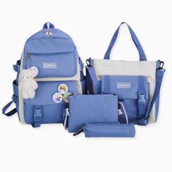 Découvrez ce sac à dos en toile et polyester pour adolescentes et femmes. Cet ensemble de sac est composé de 4 pièces de sacs de haute qualité. Ces sacs sont solides et durables, ce qui les rend parfaits pour une utilisation quotidienne. Les deux grands sacs sont également spacieux et peuvent contenir tout ce dont vous avez besoin pour vos activités quotidiennes. Les sacs de cet ensemble sont également jolis et élégants.