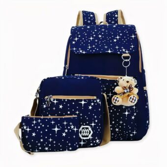 Ces trois pièces de sacs : une trousse, un sac à bandoulière et un sac à dos sont parfaits pour les filles et les femmes de tous les âges. Les sacs sont de qualité, solides et durables, avec beaucoup d'espace pour tous vos accessoires quotidiens. Ils sont également jolis et élégants, ce qui en fait une excellente option pour l'école ou le travail.