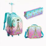 Sac à dos 3 en 1 motif Tour Eiffel pour fille 2