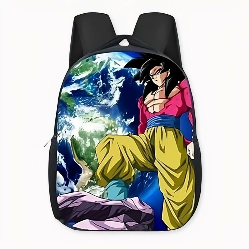 Sac à dos Dragon Ball GT Son Goku niveau quatre motif coloré. Bonne qualité et très à la mode.