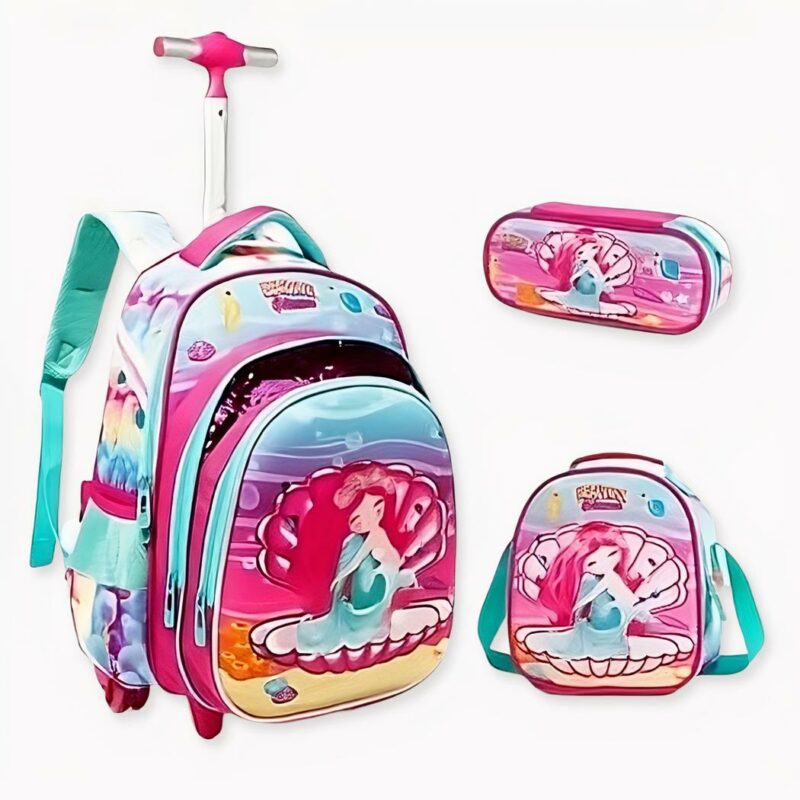 Sac à dos à roulettes Ariel la petite sirene. Bonne qualité et très pratique.