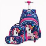 Sac à dos à roulettes licorne 3 series. Bonne qualité et très pratique.
