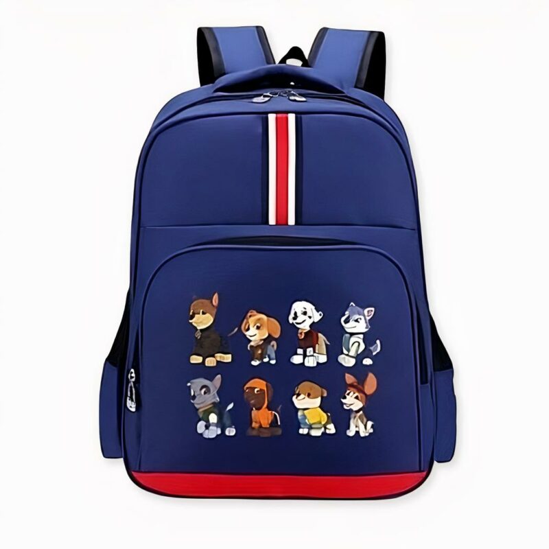 Sac à dos équipe Pat Patrouille et bleu et rouge, bonne qualité et très à la mode.