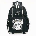 Sac à dos noir motif Tendo et Naruto Uzumaki en noir et blanc avec motif. Bonne qualité et très à la mode.