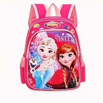 Sac à dos princesse Anna et Elsa Reine des neiges en rose, bonne qualité et très à la mode.