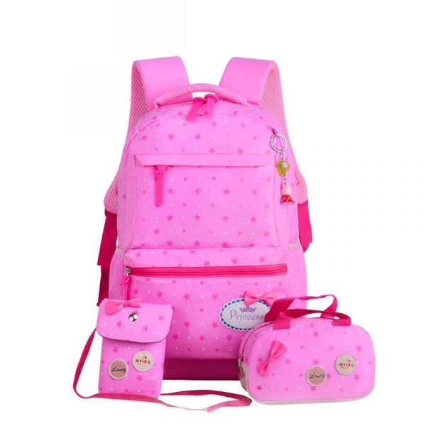 Lot de 03 sacs étoilés à motif noeud, couleurs rose à la mode, bonne qualité