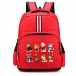 Sac à dos équipe Pat Patrouille rouge avec un fond blanc