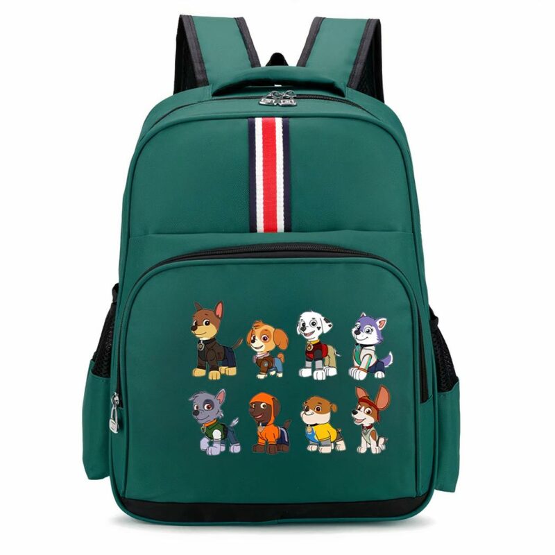 Sac à dos motif équipe Pat Patrouille vert à la mode