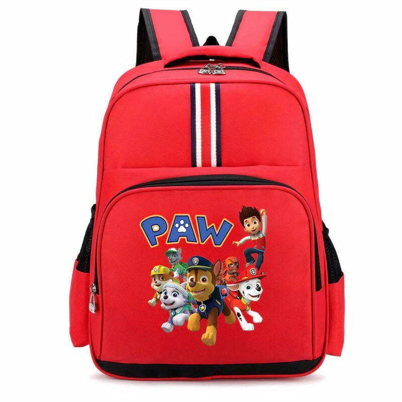 Sac à dos Ryder et son équipe Pat Patrouille rouge avec un fond blanc