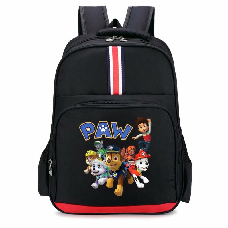Sac à dos Ryder et son équipe Pat Patrouille noir avec bande rouge et blanc
