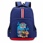 Sac à dos Pat Patrouille motif rayure bleu avec un fond blanc