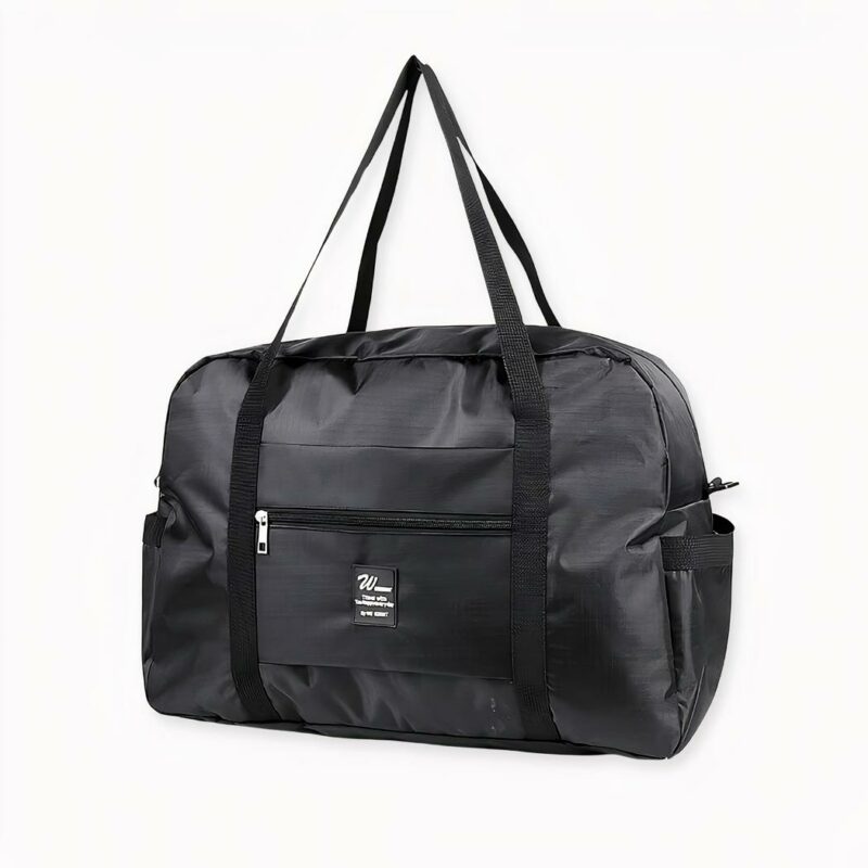 Sac de voyage à bandoulière imperméable, couleur noir. Bonne qualité et très à la mode.