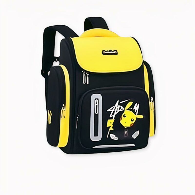 Cartable Pokémon Go Pikachu réfléchissant pour enfant jaune et noir