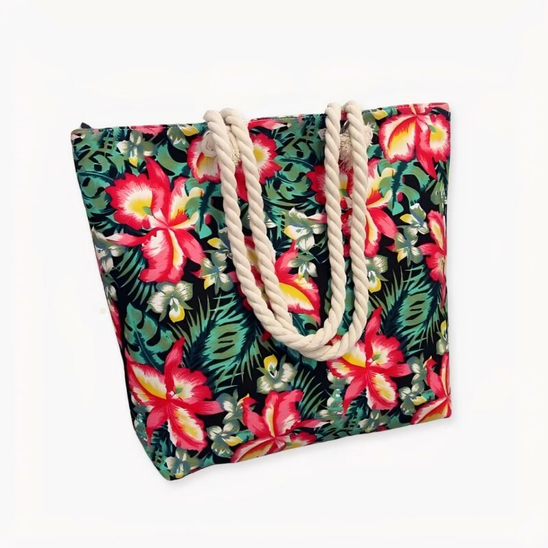 Envie d'un sac à la fois stylé et pratique pour aller à la plage cet été ? Ne loupez pas notre superbe sac cabas de plage avec motifs à fleurs pour femme ! Avec son design coloré et estival, il ajoute une touche élégante à votre style et s'adapte facilement à tous styles vestimentaires.