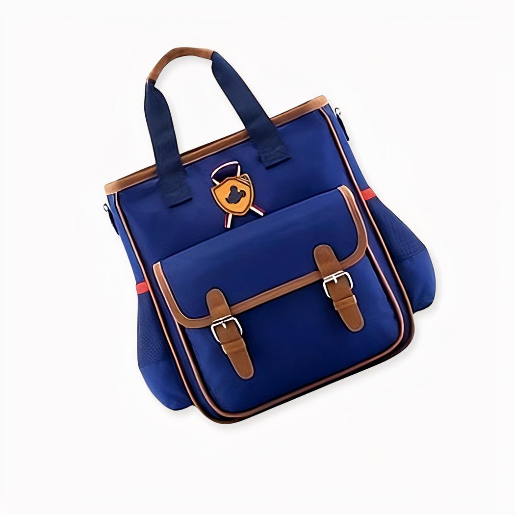 Sac à bandoulière bleu en toile avec logo Mickey pour enfant Mon