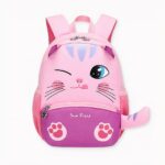 Sac à dos d'école avec motifs d'animaux 3D pour enfant, bonne qualité et très tendance.