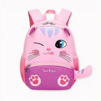 Sac à dos d'école avec motifs d'animaux 3D pour enfant, bonne qualité et très tendance.