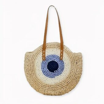 Envie d'un sac de plage chic et décontracté pour cet été ? Voici notre nouveau petit bijou : le sac de plage rond en paille tissé pour femme ! Fabriqué avec de la paille naturelle tressée et doté d'une sangle en cuir ultra-résistante, ce sac de plage bohème ajoute une touche élégante à votre tenue.
