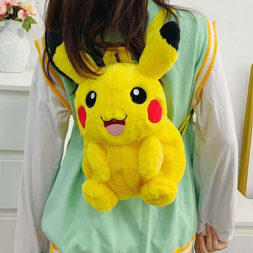 Sac à Dos Pokémon Pikachu Peluche 3D Ultra Mignon Officiel Pour Enfants - Compagnon D'Aventure Parfait