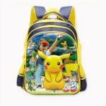 Cartable Pokemon Pikachu pour enfants jaune avec motif devant. Bonne qualité et très tendance.