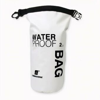 Mini sac étanche 2L pour sport aquatique blanc et noir à la mode