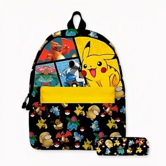 Sac à dos Pokémon Go pour enfant avec trousse assortie. Bonne qualité et très tendance.