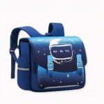 Sac à dos à grande capacité en PU pour enfants bleues très haut qualité.