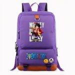Sac à dos manga One Piece Monkey D, violet. Bonne qualité et très à lamode.