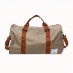 Sac de voyage grande capacité avec bandoulière marron à la tendance
