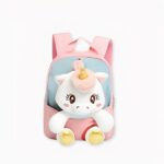 Sac à dos lilliputien pour petite fille avec licorne, bleu et rose.