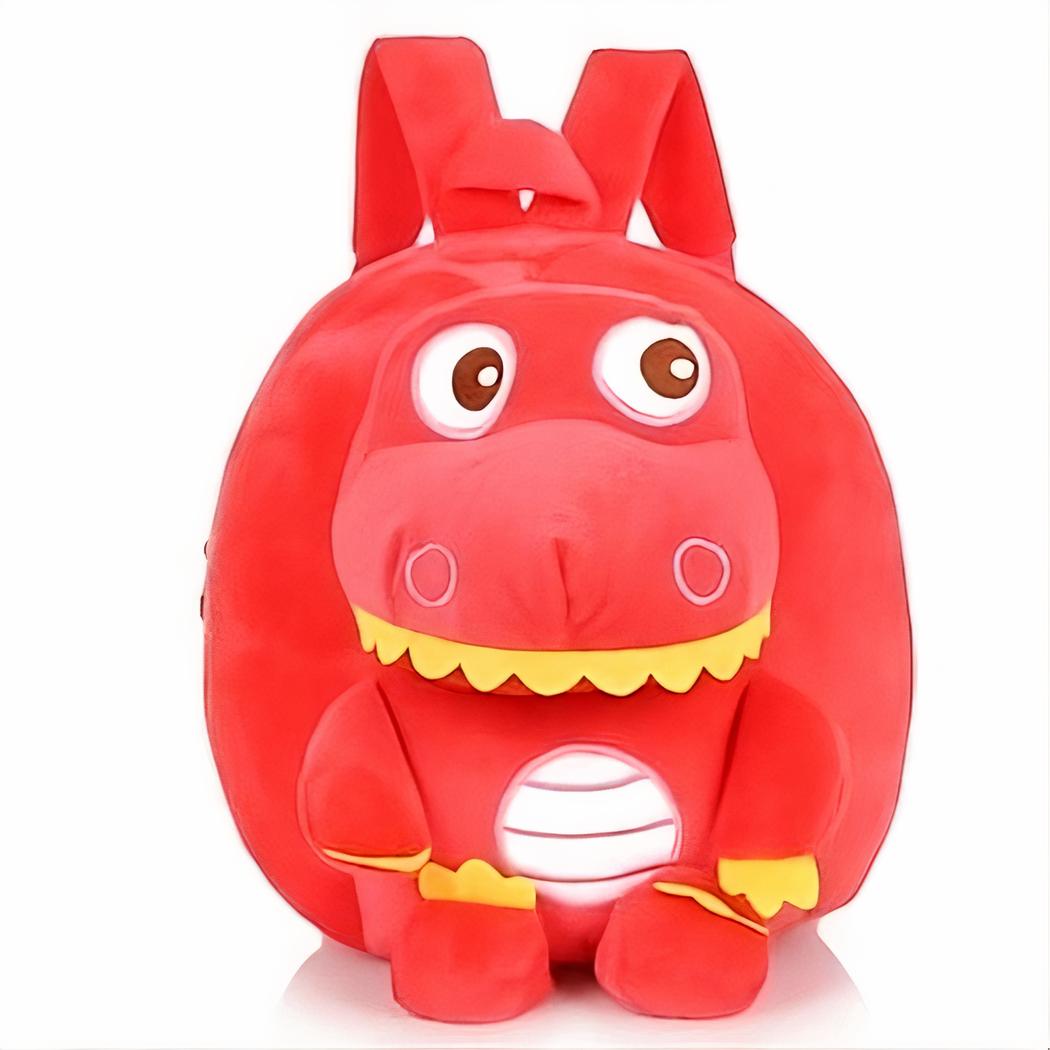 Sac à dos dinosaure en polaire rouge Mon Sac à Dos