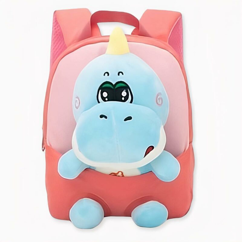 Sac à dos lilliputien pour enfant peluche dinosaure orange. Bonne qualité et très à la mode.