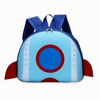 Sac à dos lilliputien rigide pour enfant fusée. Bonne qualité et très à la mode.