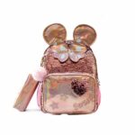 Sac à dos rose à paillette pour petite fille