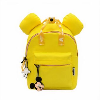 Sac à dos coloré Mickey pour enfant jaune avec oreilles