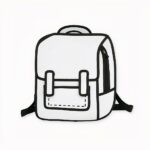 Cartable créatif dessin 2D pour fille, très tendance.