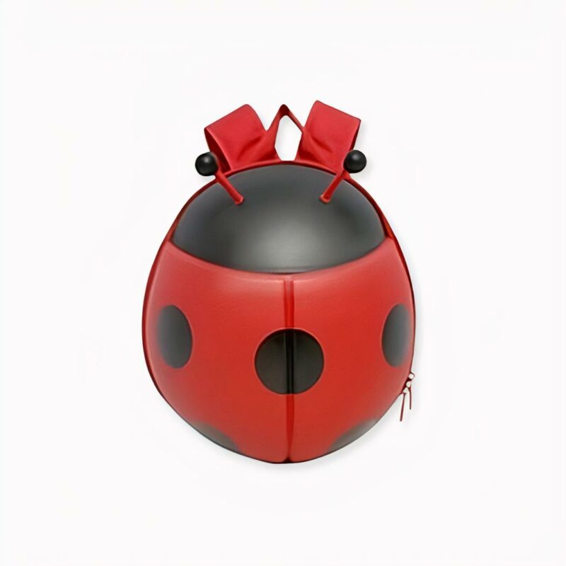 Sac à dos coccinelle colorée pour enfant rouge et noire. Bonne qualité et très à la mode.
