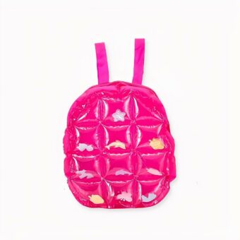 Sac à dos gonflable parfait pour la rentrée en maternelle, couleur rose. Bonne qualité et très à la mode.