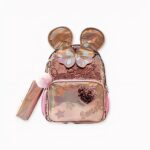 Sac à dos rose à paillette pour petite fille, bonne qualité et très tendance.