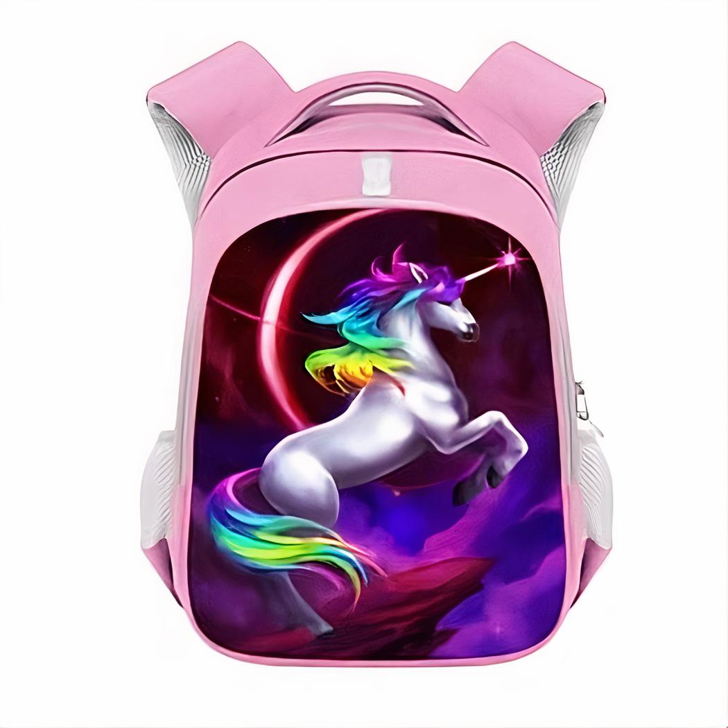 Sac à dos CP avec licorne multicolore qui cabre pour enfant Mon