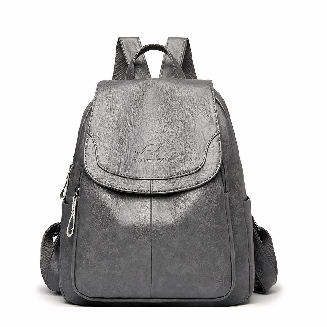 Un bon sac à dos gris résistant, parfait pour les cours