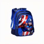 Sac à dos bleu Captain America de l'univers Marvel. Avec le héros sur le devant