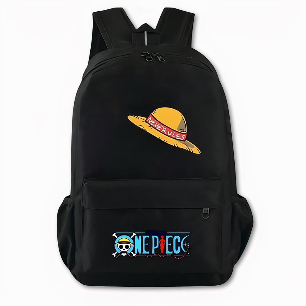 One Piece Sac à Dos Femme Et Ado Avec Pompon, Sac Noir De