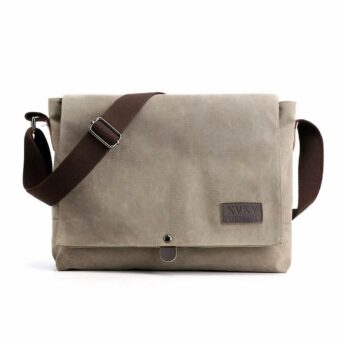 Cartable bandoulière en toile pour homme