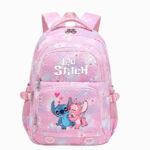 Sac à dos Stitch et Angel amoureux sur fond blanc.