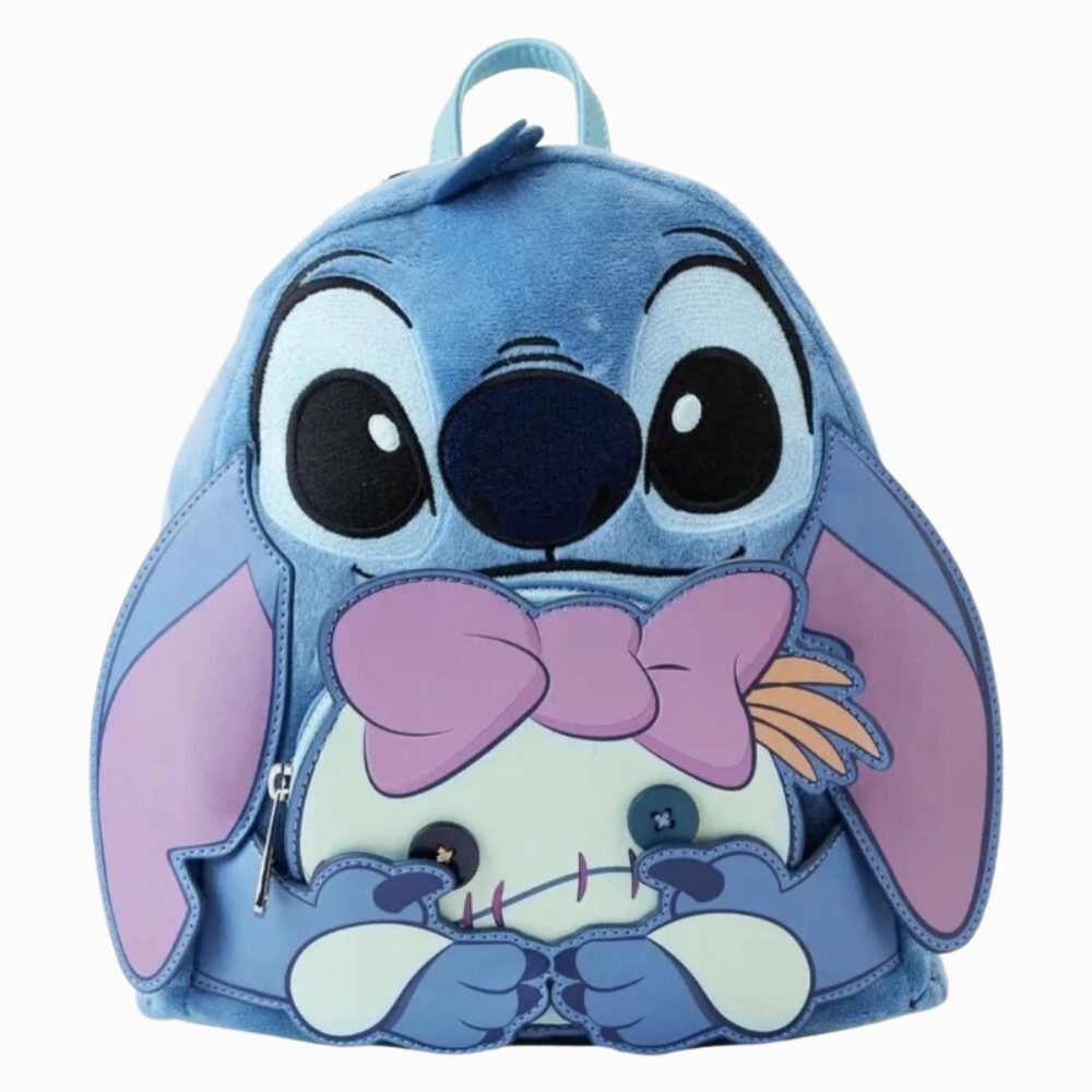 Sac à dos Stitch kawaii et sa peluche Scrump