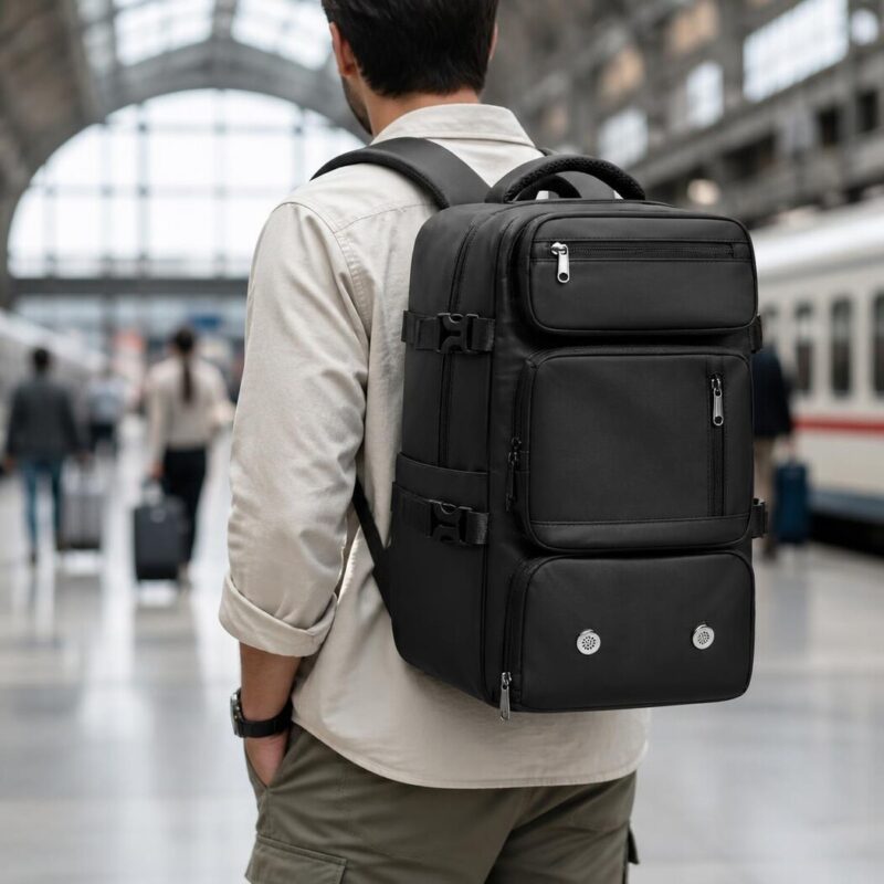 Découvrez le compagnon de voyage idéal pour vos prochains déplacements en avion. Le sac à dos voyage homme compartiment chaussures et ordinateur vous accompagne en cabine avec les chaussures soigneusement isolées et l'ordinateur à portée de main à tout moment, compact et toujours parfaitement prêt au départ.