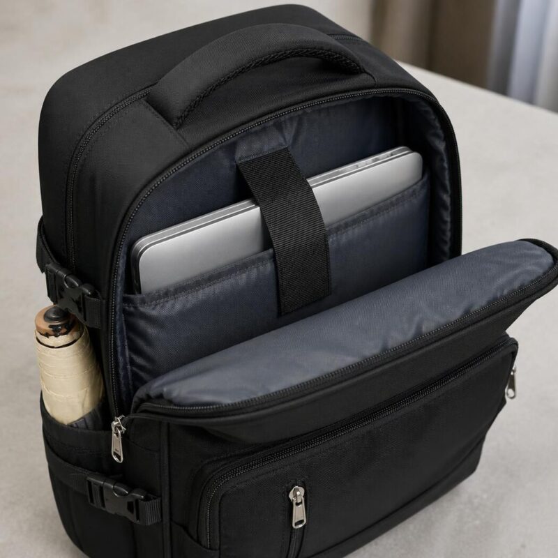 Découvrez le compagnon de voyage idéal pour vos prochains déplacements en avion. Le sac à dos voyage homme compartiment chaussures et ordinateur vous accompagne en cabine avec les chaussures soigneusement isolées et l'ordinateur à portée de main à tout moment, compact et toujours parfaitement prêt au départ.